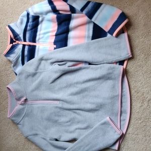 Girls 3/4 zip pullover jackets bundle size 4/5